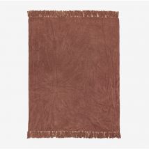 Couverture à carreaux chenille Tirset Sklum Cèdre rouge