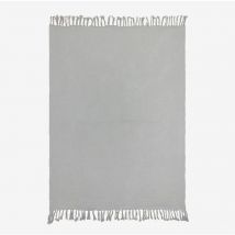 Couverture à carreaux en mousseline de coton (185x125 cm) Eloi Sklum Gris Glacial