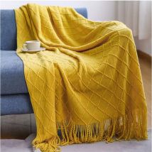 Couverture canapé Tricot Petite Couverture canapé,Couverture Laine Douce Couverture tricotée Couverture climatisation Couverture Voiture pour