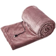 Couverture Chauffante à ChâLe, Alimentation usb et Conception sans Fil Lavable à 3 RéGlages de TempéRature Couverture Chauffante Plaid Chauffant