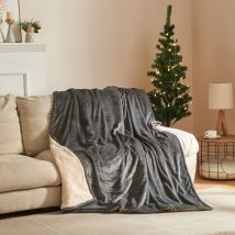 [en.casa] - Couverture chauffante électrique Archi 120W 200 x 150 cm gris foncé