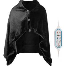 Couverture chauffante électrique, châle chauffant usb, poncho chauffant électrique, couverture avec 3 niveaux de chaleur, 3 réglages de minuterie,