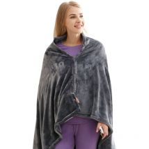Couverture chauffante électrique usb, couverture chauffante en peluche, châle chauffant (longueur 150 cm, largeur 85 cm)