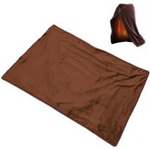 Trimec - Couverture chauffante multifonctionnelle avec contrôle de température réglable, couverture chauffante électrique usb, couleur café