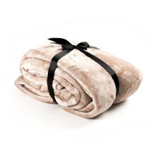 Couverture douillette Couverture de jour Couverture en flanelle 150 x 200 cm taupe