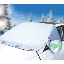 Couverture de pare-brise avant de voiture, couverture de pare-soleil de protection contre la neige et le gel, avec bandes réfléchissantes, épaissies