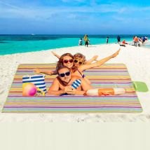 COUVERTURE DE PIQUE-NIQUE DE PLAGE POUR CAMPING GRAND TAPIS IMPERMÉABLE AVEC ISOLATION XXL 200x200