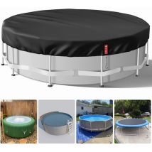 Couverture de piscine ronde de 15 pieds (environ 4,6 m), couverture de spa, couverture de piscine solaire pour piscines hors sol, couverture solaire