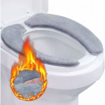 Mascot Couverture de Siège de Toilette, Mascot 2pcs Couverture de Siège de Toilette Mousse en Mousse à Mémoire Lavable Coussin de Siège de Toilette