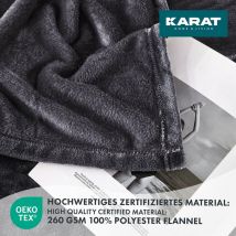 Couverture douillette Grace Gris foncé 220 x 240 cm