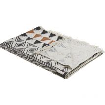 Couvre-Lit en Coton Multicolore à Motif Géométrique de Style Rustique Boho Très Doux Proddatur