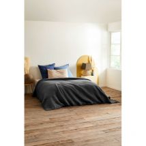 Couverture en Courtelle 'Sarenne' Toison D'or Sarenne Anthracite Gris souris - 180 x 240 cm