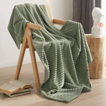 Couverture en laine de flanelle, couverture en laine moelleuse 150x200 cm, couverture de canapé, couverture chaude et douce en peluche, plaid en laine