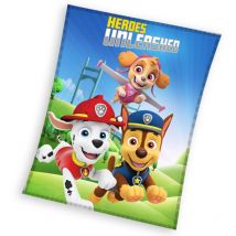 Couverture enfant 150x200 Paw Patrol héros (corail)