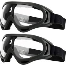 Lot de 2 lunettes de sécurité avec protection anti-buée et uv, parfaites pour les pistolets à mousse
