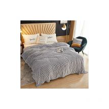 Couverture Extra Plaid, Plaid Couverture Polaire (Grise et Blanc, 120x200cm)