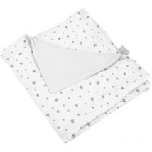 Couverture gaze de coton bebe 75 x 75 cm blanc
