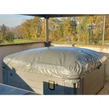 Poolco - Couverture gonflable Sp'Ump pour Spa Extérieur - Spa Inférieur à 2,6m x 2,6m - Bâche Gris Foncé
