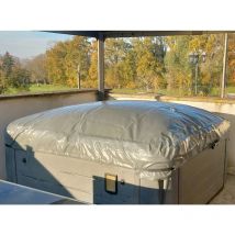 Poolco - Couverture gonflable Sp'Ump pour Spa Extérieur - Spa Supérieur à 2,6m x 2,6m - Bâche Gris Clair
