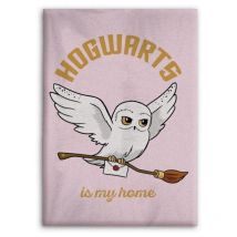 Plaid Polaire en flanelle Harry Potter - Hogwarts is my home - Rose