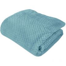 Couverture jacquard AMORRO/TURQUOISE CLAIR/200x220