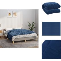 Couverture lestée Bleu 152x203 cm 11 kg Tissu - Couverture Lestée - Couverture Poids - Sommeil Profond - Relaxation - Stress