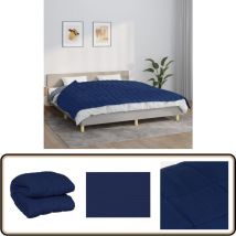 Couverture lestée Bleu 155x220 cm 11 kg Tissu - Couvre-lit Lestée - Couverture Lestée - Literie - Sommeil Réparateur - Relaxation