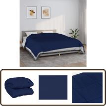 Couverture lestée Bleu 220x260 cm 15 kg Tissu - Couverture Lestée - Couverture Poids - Literie - Sommeil Profond - Relaxation