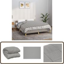 Couverture lestée Gris 137x200 cm 6 kg Tissu - Couverture Lestée - Couverture Poids - Literie - Sommeil Profond - Relaxation