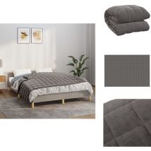Couverture lestée Gris 137x200 cm 6 kg Tissu - Couverture Lestée - Couverture Poids - Literie - Sommeil Profond - Relaxation