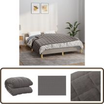 Couverture lestée Gris 140x200 cm 10 kg Tissu - Couverture Lestée - Couverture Poids - Sommeil Profond - Relaxation - Stress