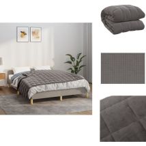Couverture lestée Gris 150x200 cm 11 kg Tissu - Couverture Lestée - Couverture Poids - Literie - Sommeil Profond - Relaxation