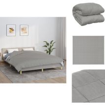 Couverture lestée Gris 200x220 cm 13 kg Tissu - Couverture Lestée - Couverture Poids - Literie - Sommeil Profond - Relaxation