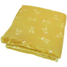 Couverture bébé aux impressions de lapins Jaune 100x150 cm