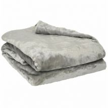 Couverture microflanelle 180x220 cm perle