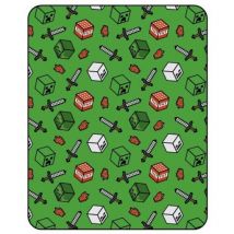 Plaid Polaire en flanelle Minecraft - Vert