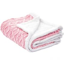Couverture Moderne Polyester 150 x 200 cm Couvre-Lit Rose Honeycomb