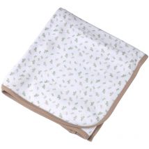 Couverture nature en coton bio Blanc 75x75 cm