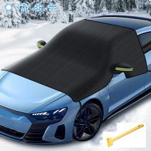 Couverture Pare-Brise Voiture - Repliable, Anti Givre, Neige, Pluie, uv, Poussière, Envoyer une pelle à neige 270 x 140 cm