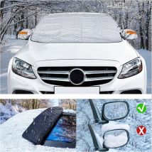 Jalleria - Couverture Pare-Brise Voiture,Couverture Pare Brise pour Anti Givre,Bâche Pare Brise Protège Magnétique Couverture Repliable,Anti Givre et