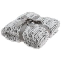 Couverture peluche grise 180x130 cm