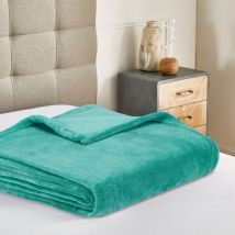 Manta plaid lisa de terciopelo 270x230cm Pikolin Home