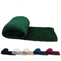 Couverture, plaid polaire 150 x 200 cm en flanelle ultra doux - Vert Vivezen