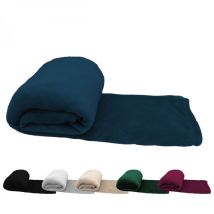 Couverture, plaid polaire 150 x 200 cm en flanelle ultra doux - Bleu Vivezen