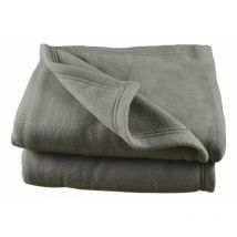Couverture polaire 220 x 240 cm acier - Gris