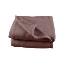 Couverture polaire 220 x 240 cm chocolat