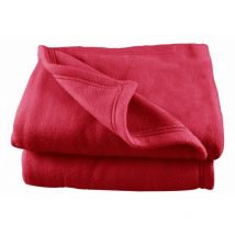 Couverture polaire 240 x 260 cm fraise grande largeur