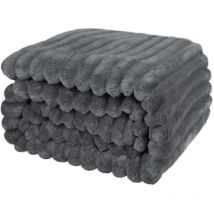 Couverture polaire chaude pour canapé 150x200cm Microfibre chaude et douce