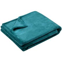 Plaid – 130 × 160 cm – 100% polyester – Couleur canard – GADGET ET BAZAR