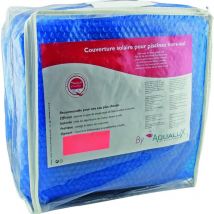 Aqualux - Bâche à bulles rectangle pour piscine Tubulaire 7.30 x 3.70 m - 180 Microns - Bleu - Couverture Solaire edg